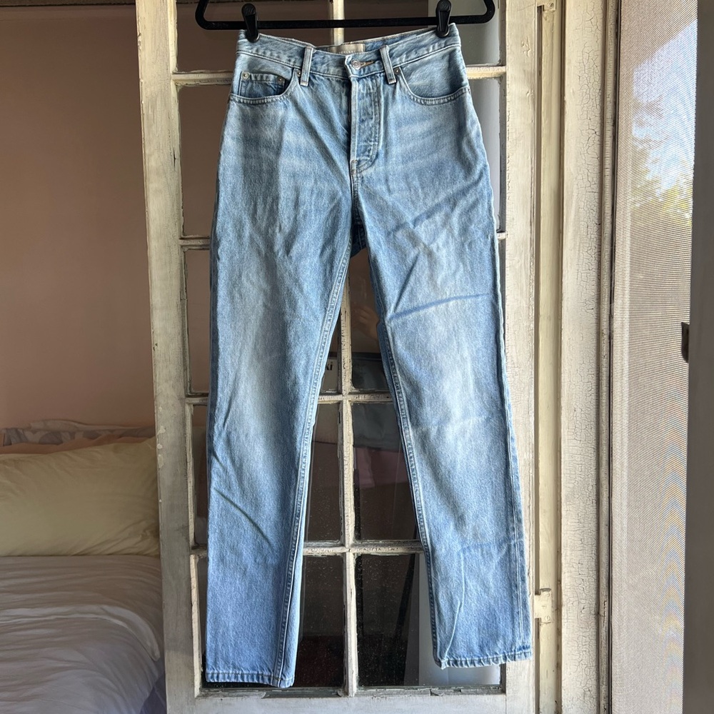 Everlane Light Blue The 90s Cheeky High Waist Straight Leg Jean